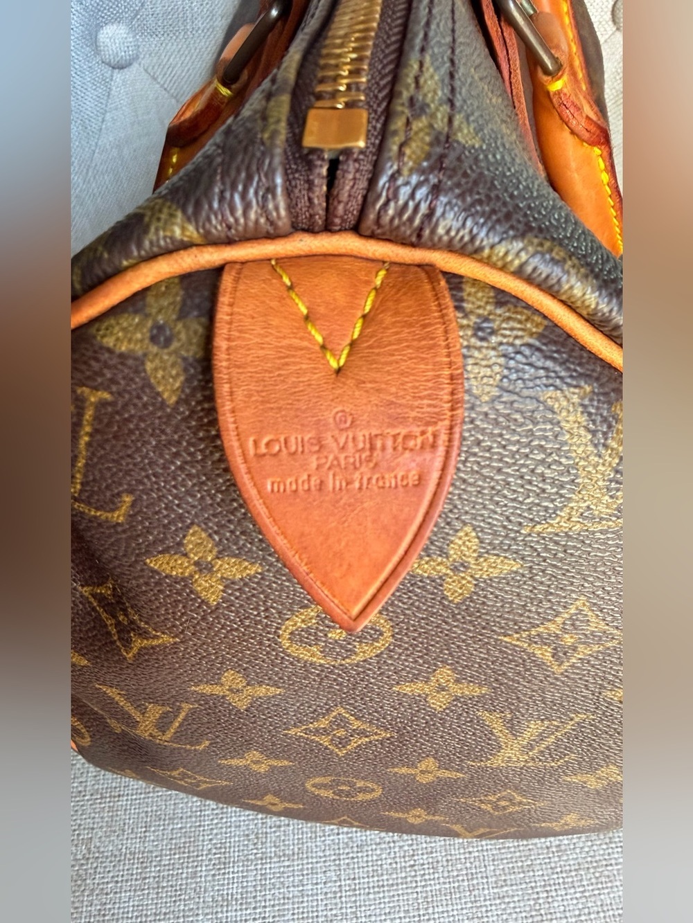 Louis Vuitton Speedy 30 Monogram Canvas Satchel Bag Vintage VI0920 France - Picture 6 of 11